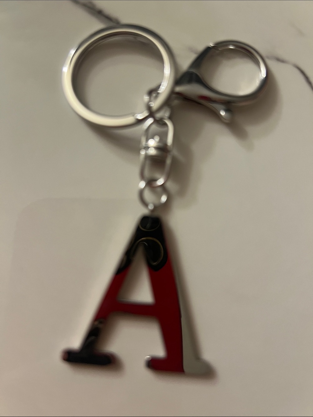 Silver Letters Keychain Charm - Women's Accessories - Picture 15 of 15